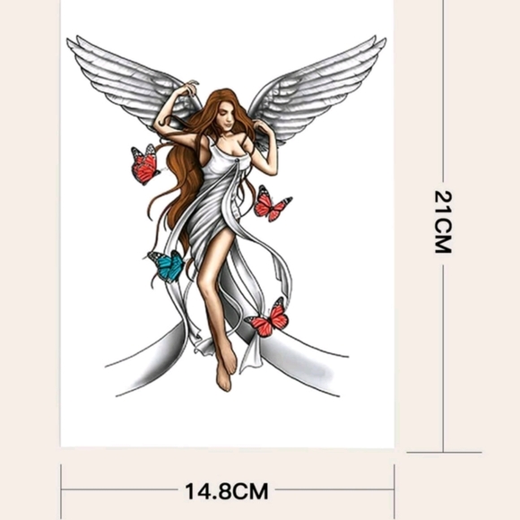 🍉5 for $25* 6.5" Angel Tattoo - Picture 4 of 4